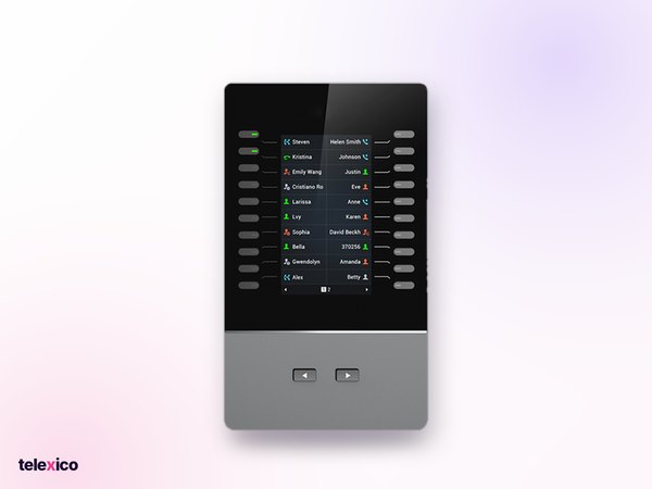 Grandstream GBX20, extension module with 4.3-inch colour display, supplied by Telexico