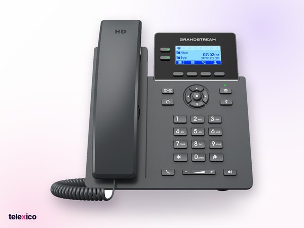 Grandstream GRP2602, essential 2-line ip phone, supplied by Telexico
