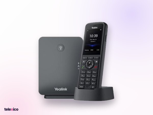 Yealink W74P, dect cordless phone system (w70b base + w74h handset), supplied by Telexico